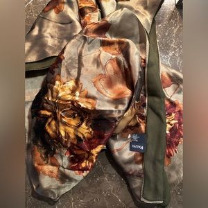 Ralph Lauren Large 100% Silk Scarf Shawl